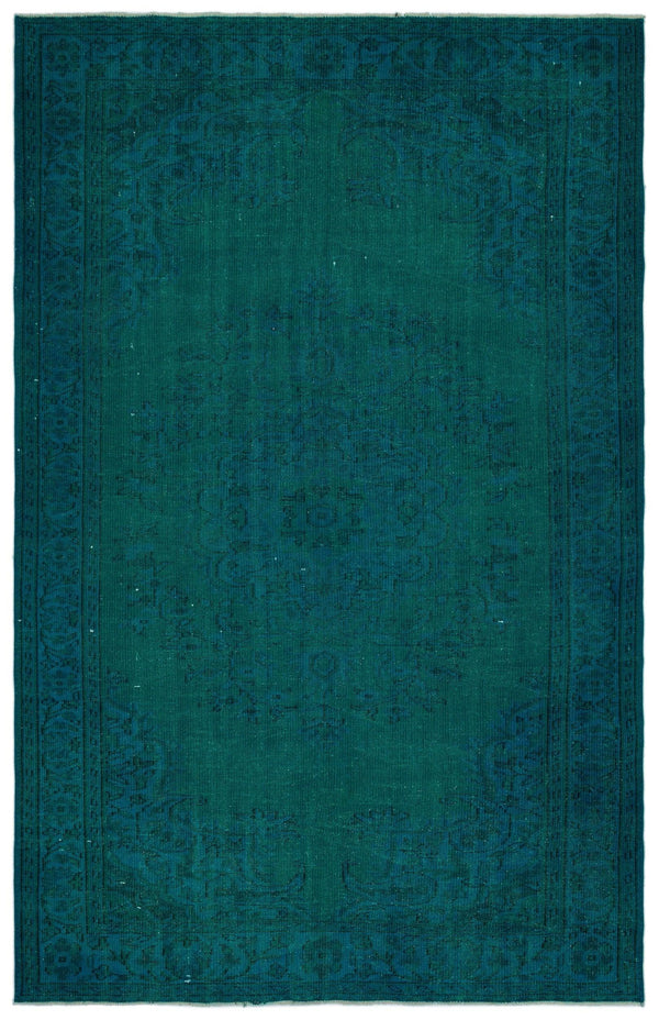 Lacivert Yeşil Bohem Klasik Yün Halı 182x284
