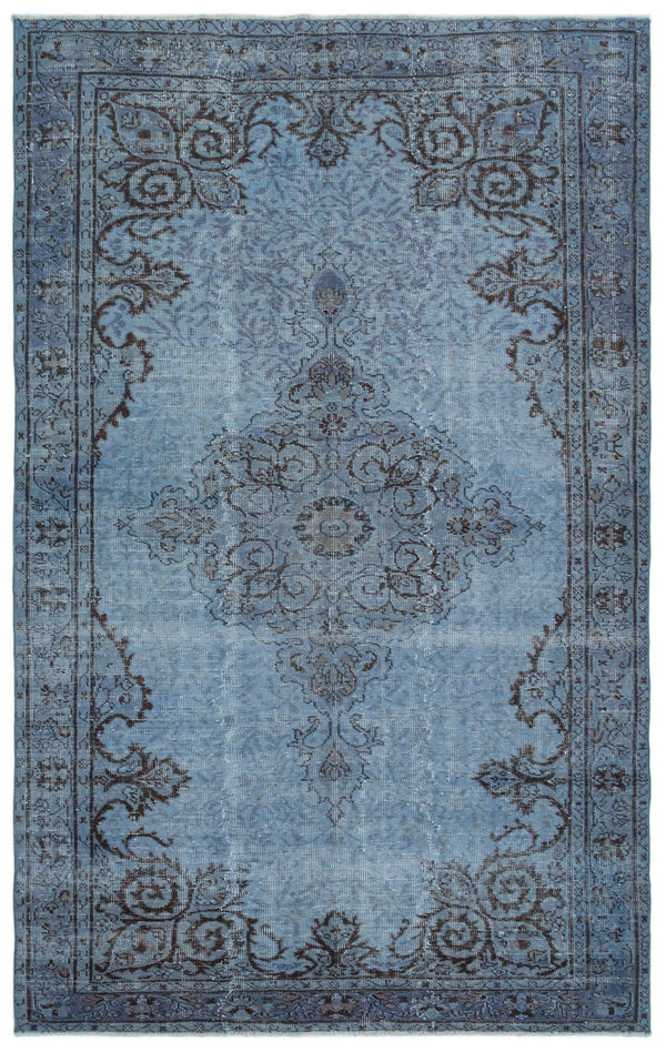 Mavi Anadolu Eskitme Klasik Yün Halı 165x263 - Özel Seri