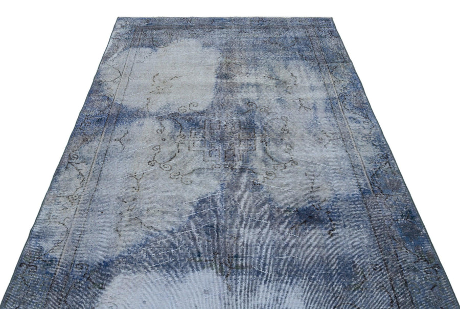 Mavi Anadolu Eskitme Modern Yün Halı 157x290 - Özel Seri