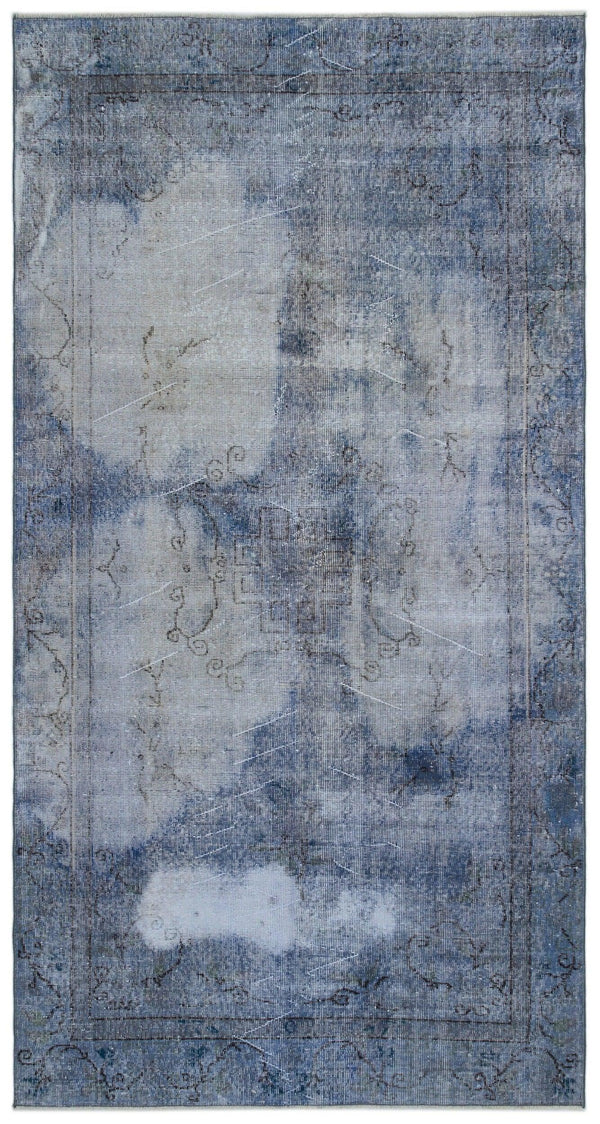 Mavi Anadolu Eskitme Modern Yün Halı 157x290 - Özel Seri