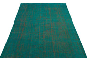Atina Turkuaz Eskitme Yün El Dokuma Halısı 153 x 258 Apex Unique