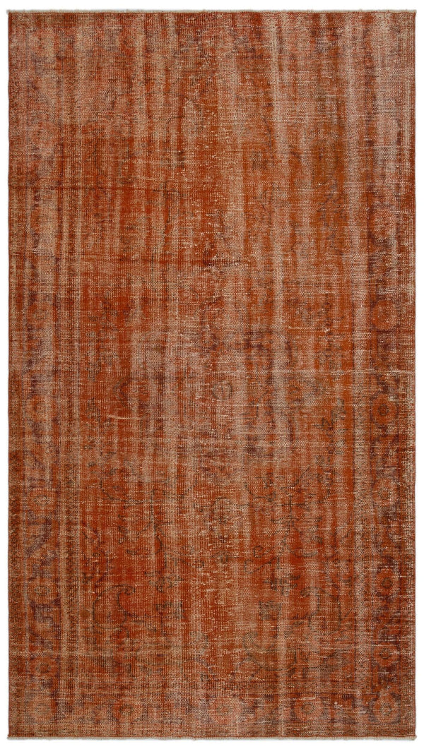 Turuncu Bohem Eskitme Yün Halı 156x280