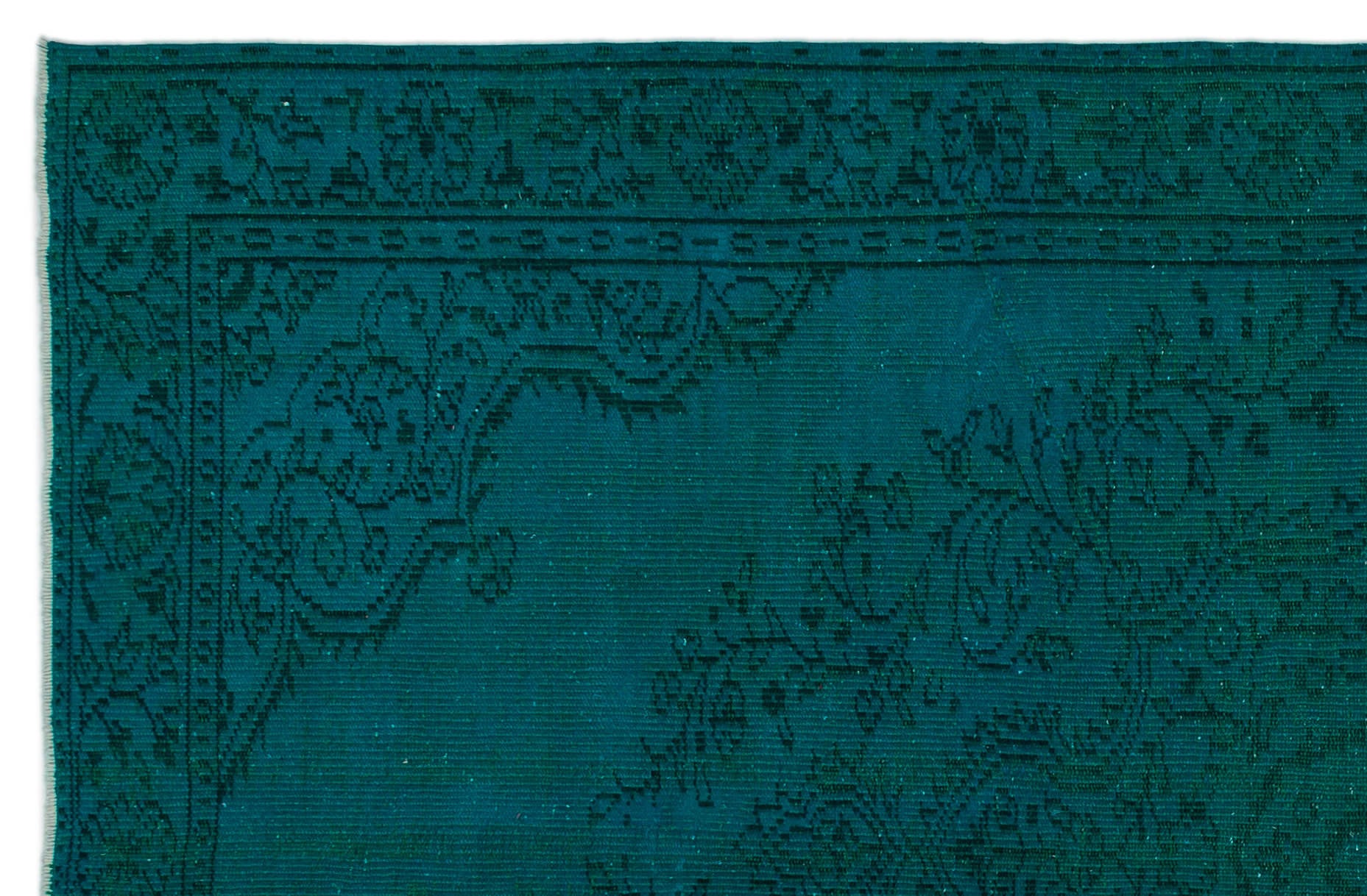 Atina Turkuaz Eskitme Yün El Dokuma Halısı 164 x 259 Apex Unique