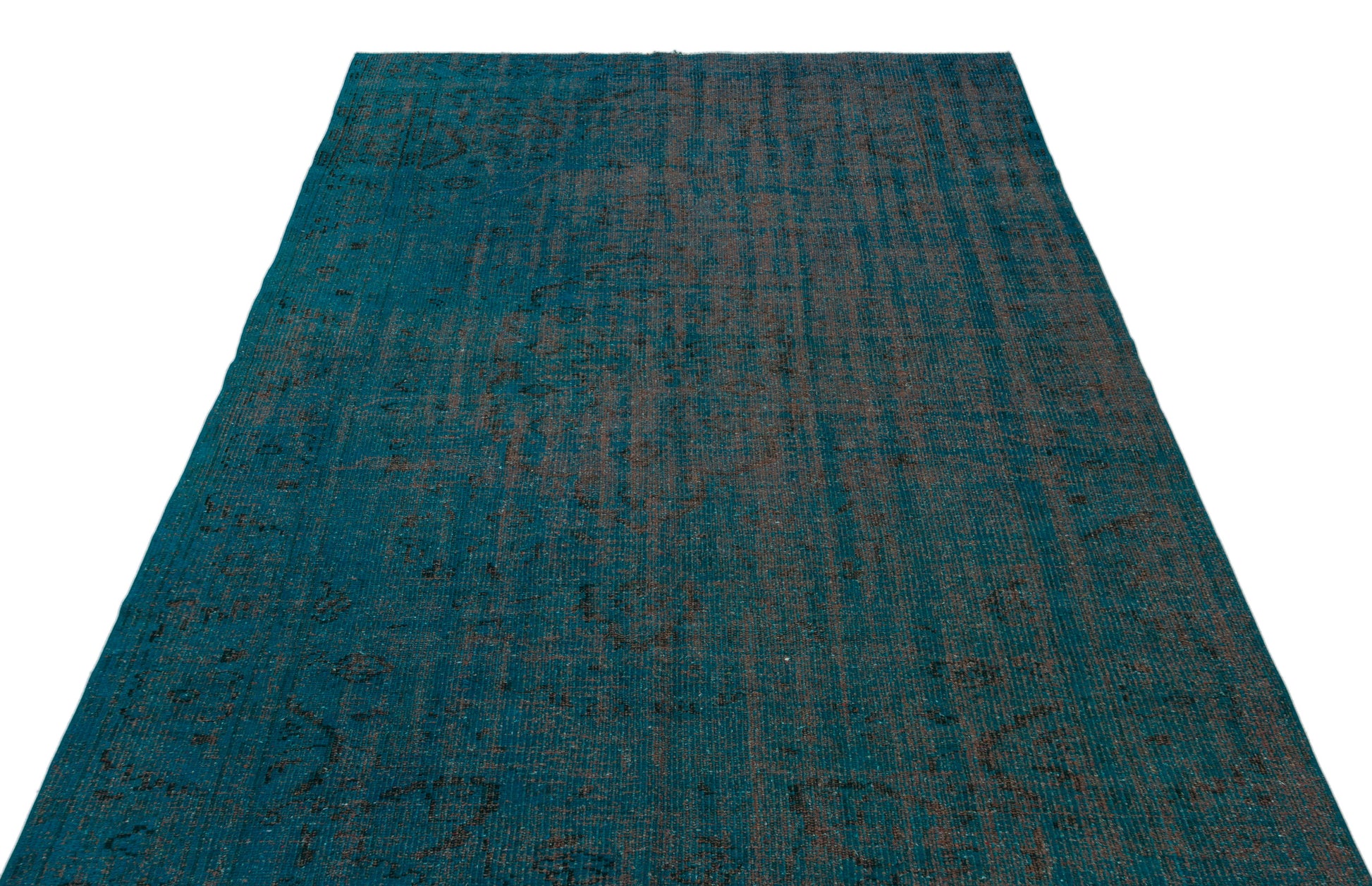 Atina Turkuaz Eskitme Yün El Dokuma Halısı 162 x 260 Apex Unique