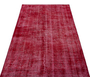 Atina Kırmızı Eskitme Yün El Dokuma Halısı 112 x 208 Apex Unique