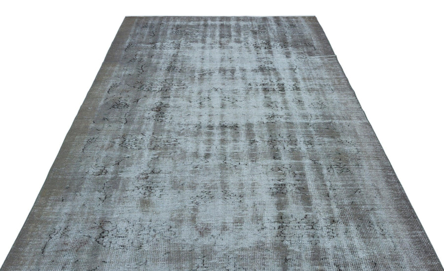 Mavi Anadolu Eskitme Geometrik Yün Halı 183x299 - Özel Seri