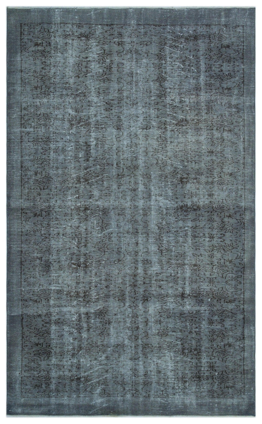 Antrasit Gri Halı Soyut Desenli Düz Dokulu Yün 171x289 cm 23295 – Koridor kullanımı