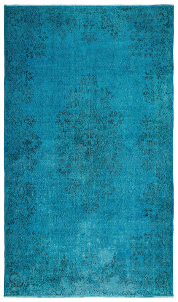 Lacivert Bohem Eskitme Yün Halı 170x288