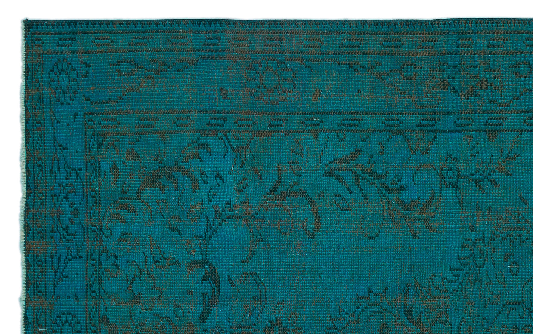 Atina Turkuaz Eskitme Yün El Dokuma Halısı 157 x 253 Apex Unique