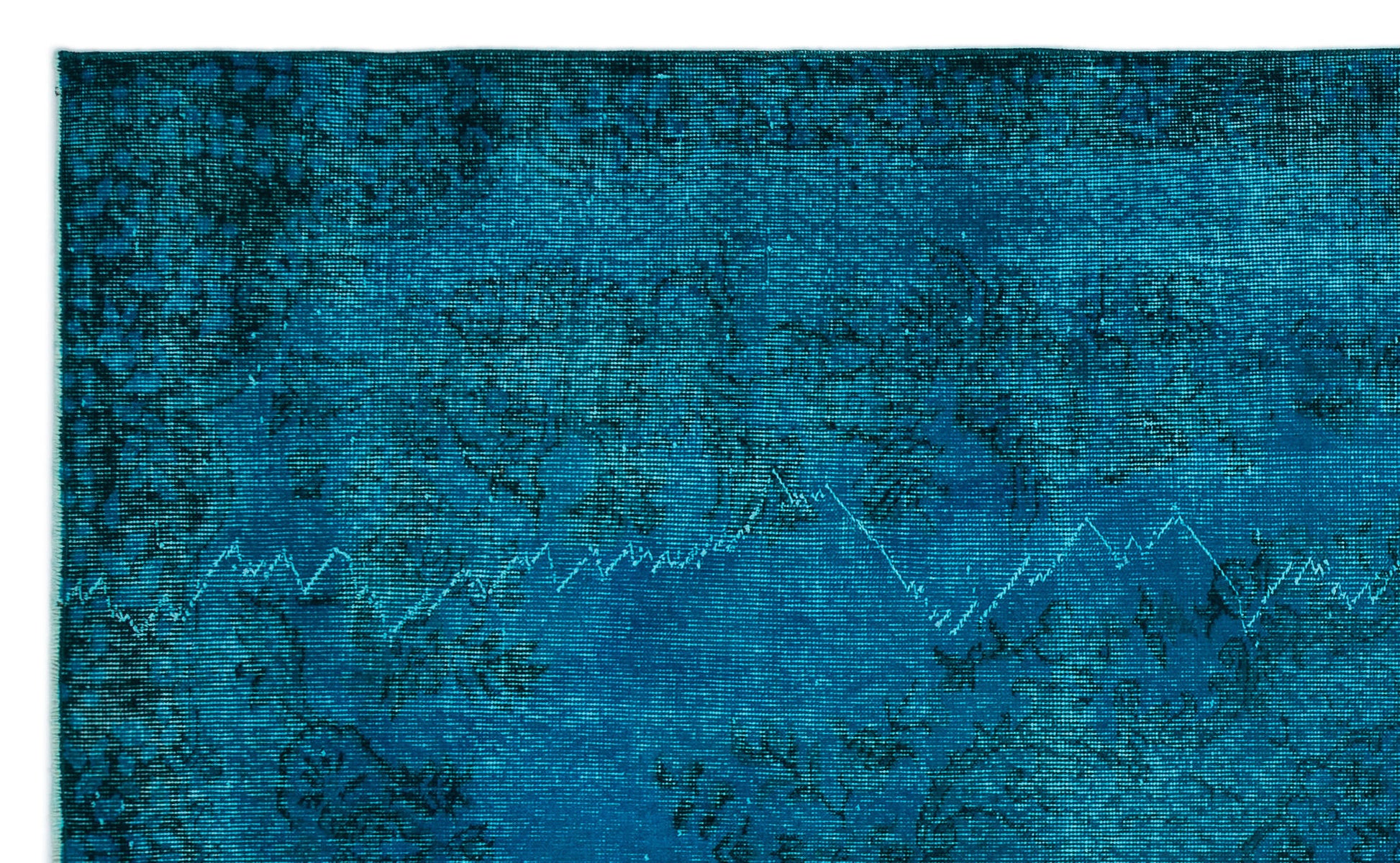 Atina Turkuaz Eskitme Yün El Dokuma Halısı 172 x 284 Apex Unique