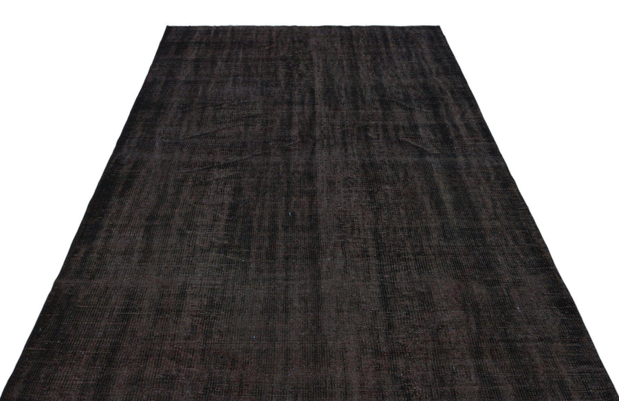 Siyah Eskitme Modern Yün Halı 170x286