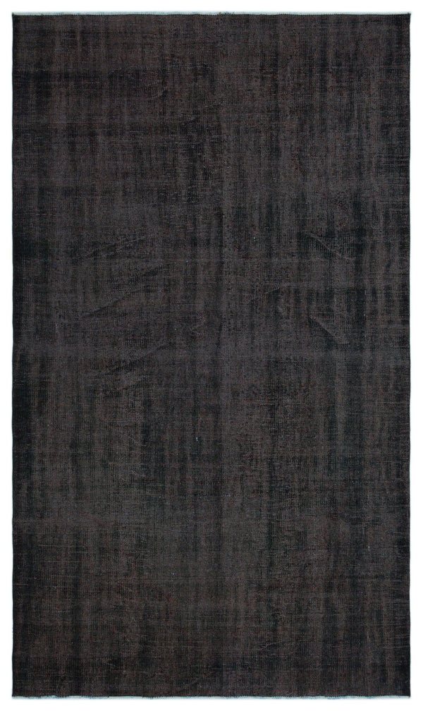 Siyah Eskitme Modern Yün Halı 170x286
