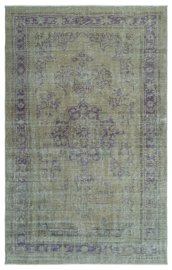 Yeşil Bohem Eskitme Yün Halı 160x256