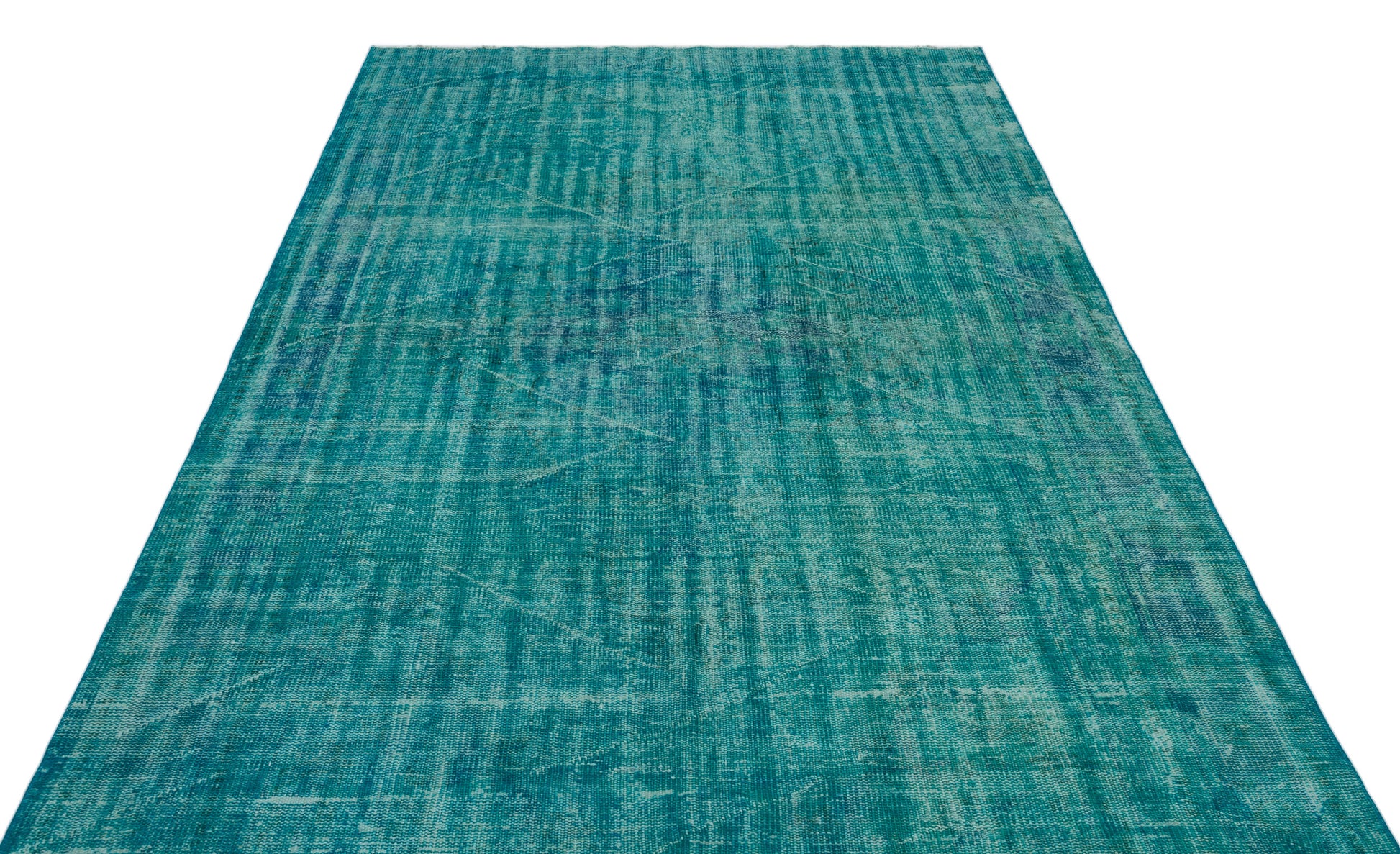 Atina Turkuaz Eskitme Yün El Dokuma Halısı 187 x 298 Apex Unique