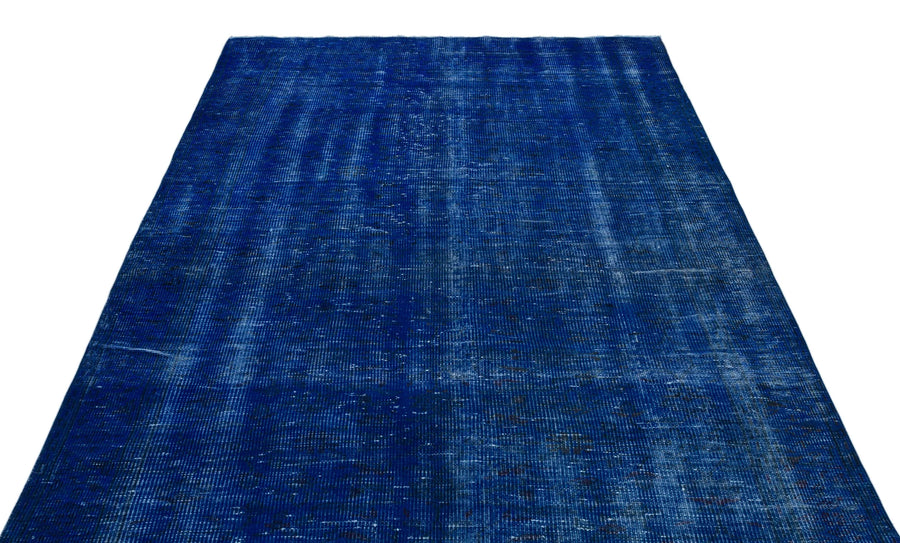 Mavi Anadolu Eskitme Geometrik Yün Halı 177x293 - Özel Seri