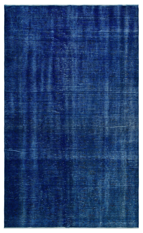 Mavi Anadolu Eskitme Geometrik Yün Halı 177x293 - Özel Seri