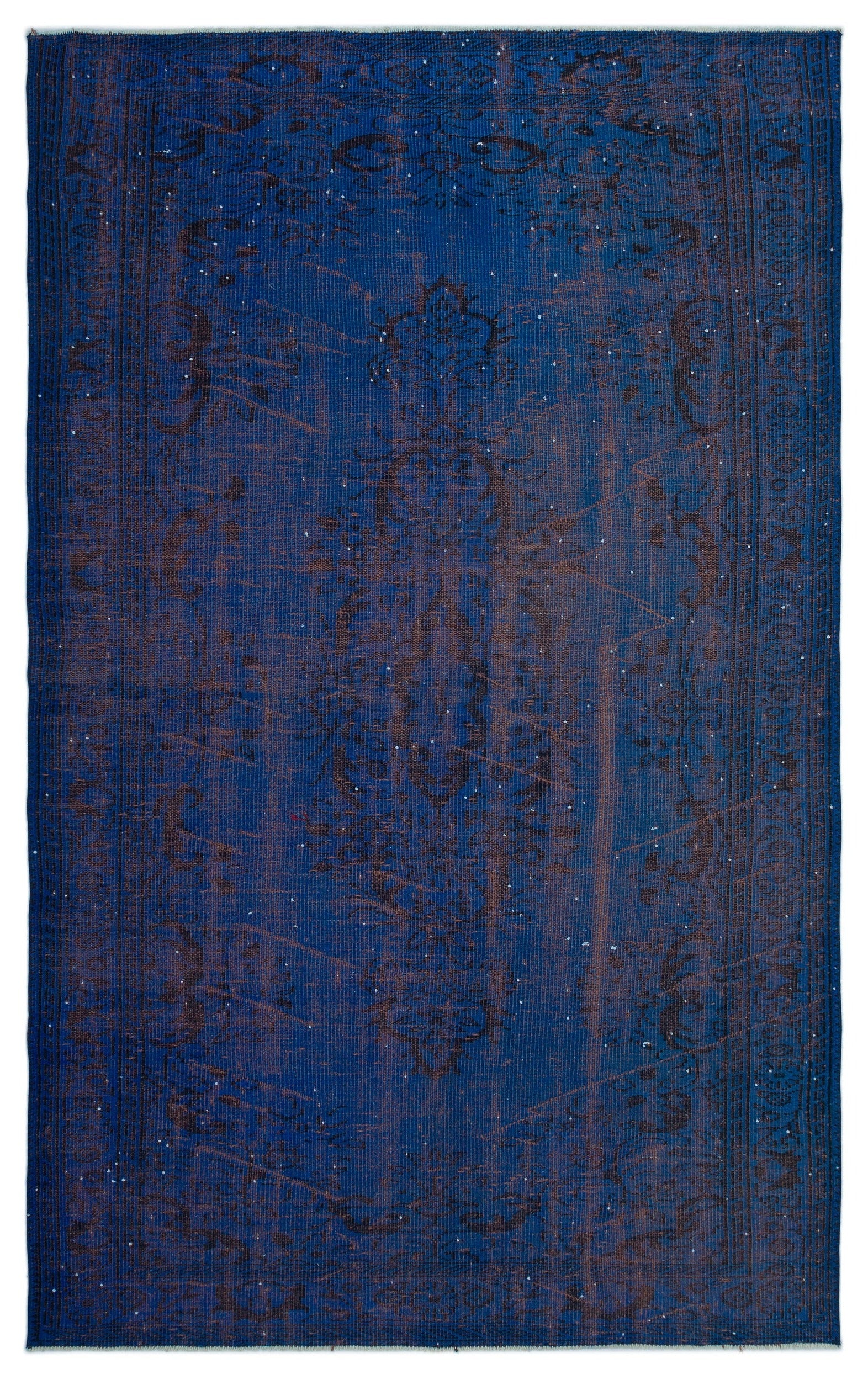 Atina Mavi Eskitme Yün El Dokuma Halısı 166 x 272 Apex Unique