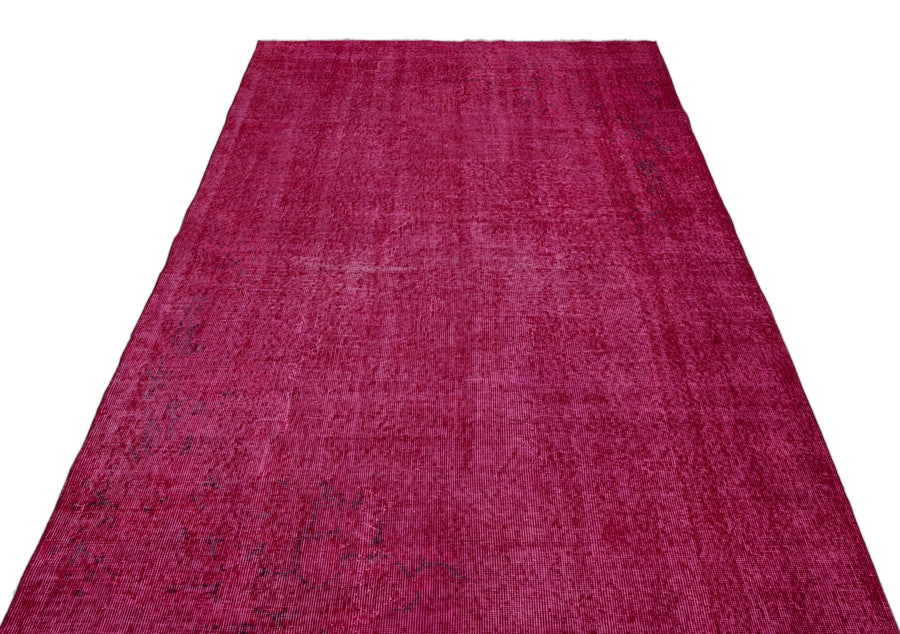 Kırmızı Anadolu Eskitme Geometrik Yün Halı 158x280 - Özel Seri
