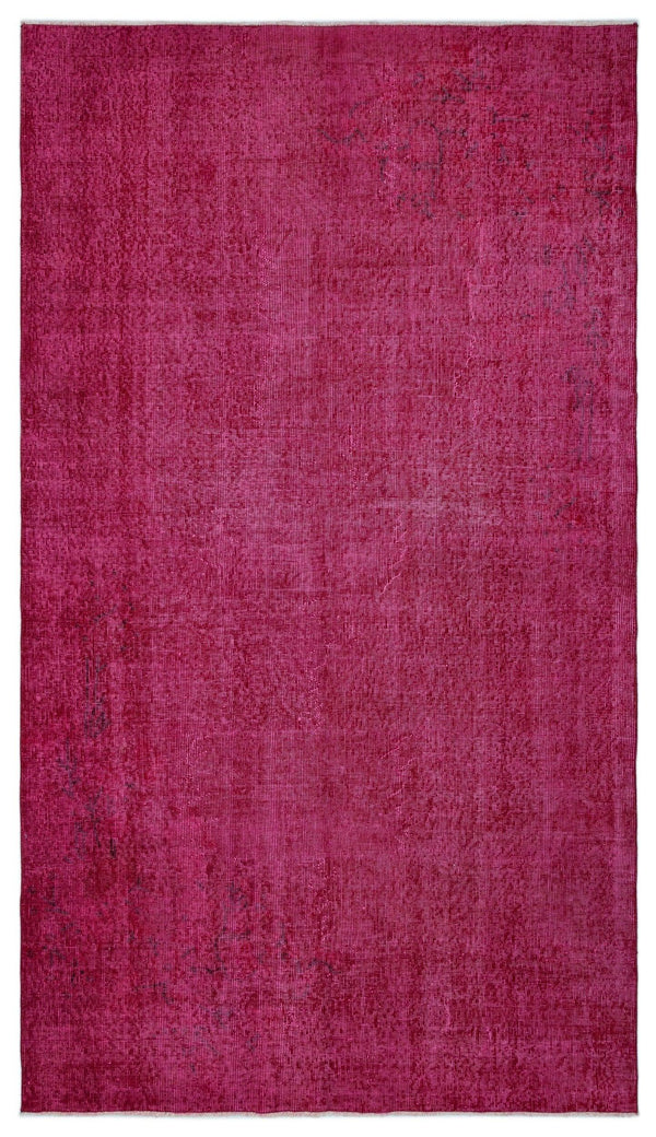 Kırmızı Anadolu Eskitme Geometrik Yün Halı 158x280 - Özel Seri