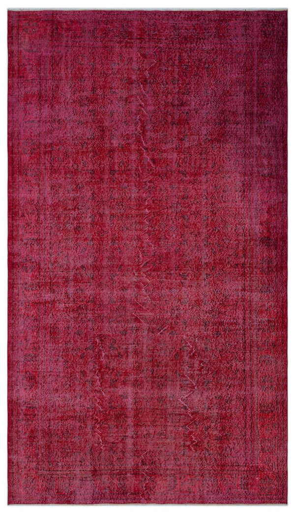 Kırmızı Anadolu Eskitme Klasik Yün Halı 183x308 - Özel Seri