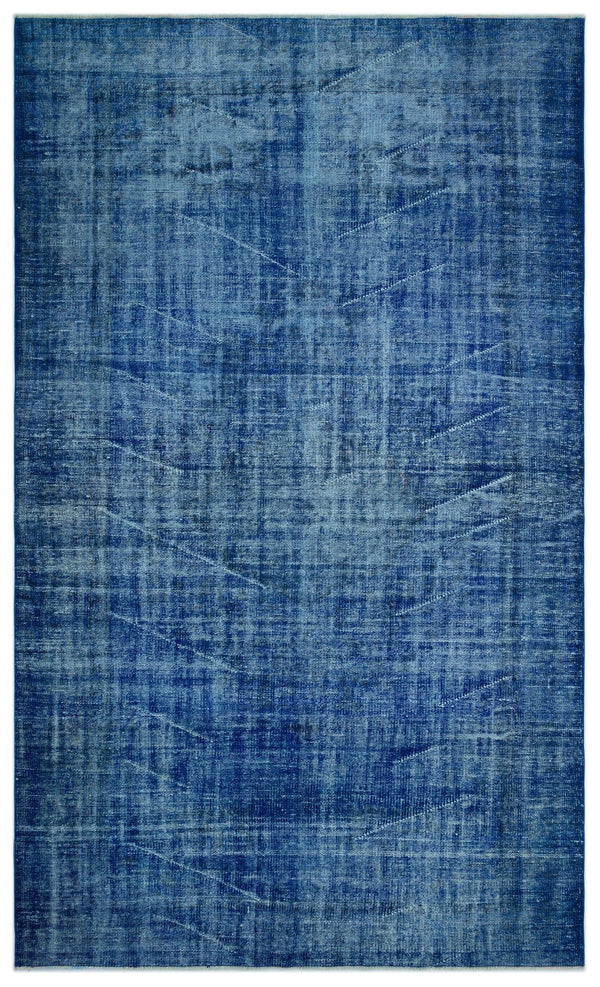 Mavi Anadolu Eskitme Geometrik Yün Halı 174x297 - Özel Seri