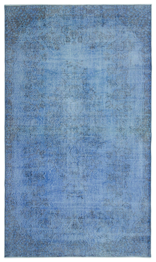 Mavi Anadolu Madalyonlu Modern Yün Halı 163x281 - Özel Seri