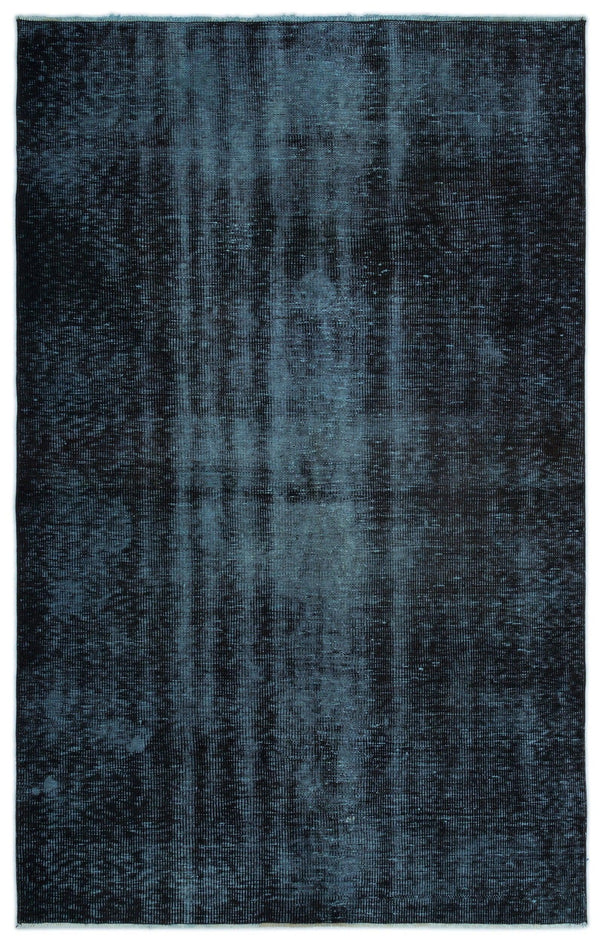 Siyah Eskitme Modern Yün Halı 146x233