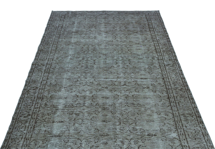 Yeşil Eskitme Madalyonlu Yün Halı 147x235