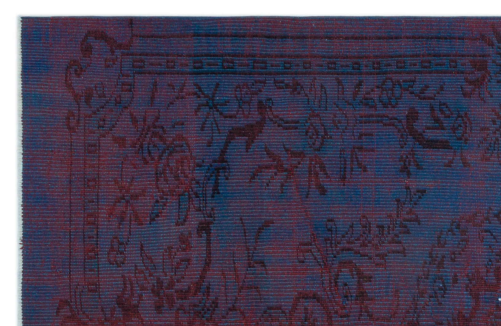 Atina Mor Eskitme Yün El Dokuma Halısı 151 x 231 Apex Unique