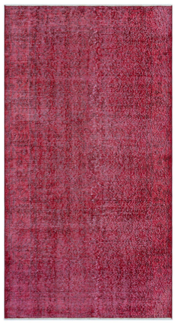 Kırmızı Anadolu Geometrik Çiçekli Yün Halı 109x204 - Özel Seri