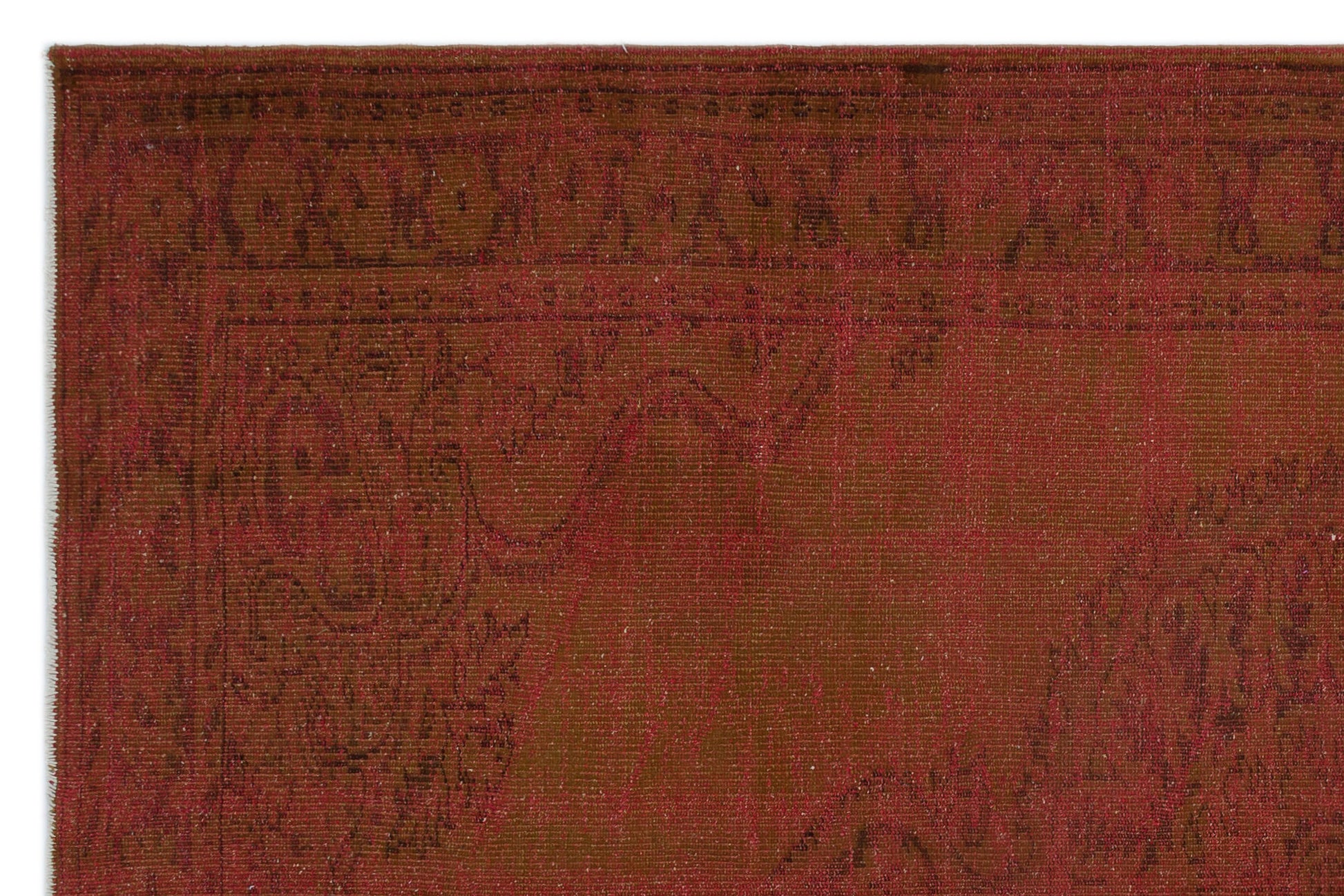 Atina Kahverengi Eskitme Yün El Dokuma Halısı 195 x 297 Apex Unique