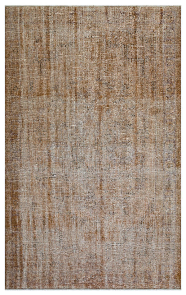 Bej Krem Anadolu Eskitme Geometrik Yün Halı 179x288 - Özel Seri
