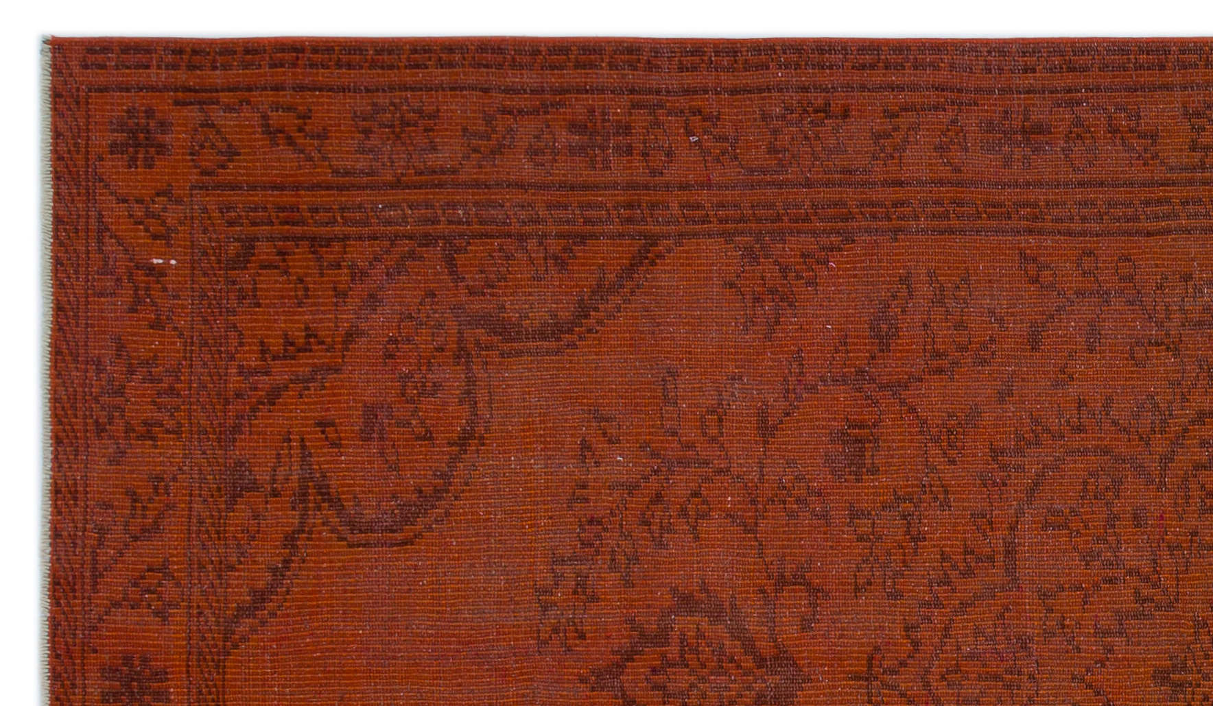 Atina Turuncu Eskitme Yün El Dokuma Halısı 148 x 254 Apex Unique