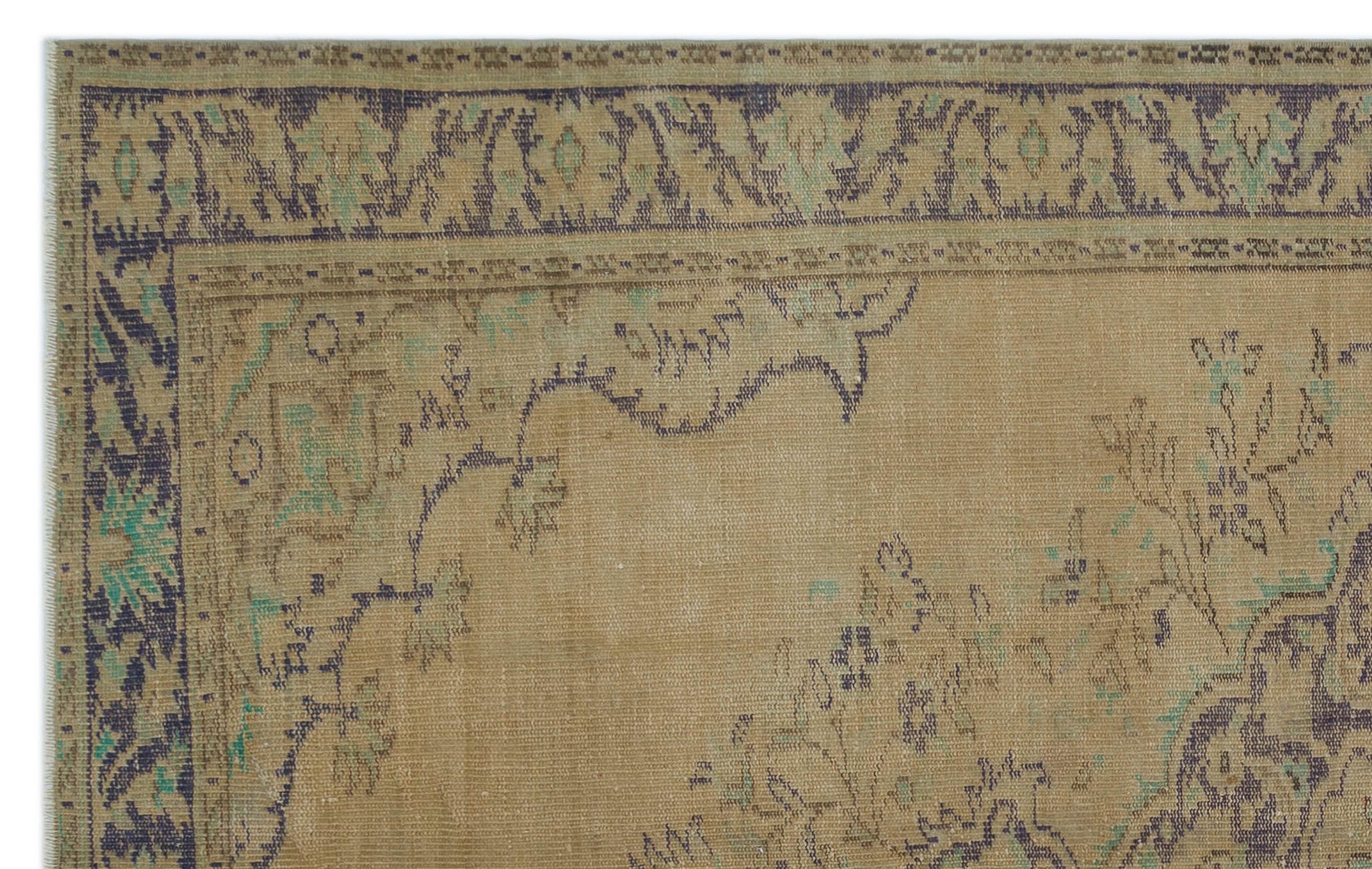 Atina Kahverengi Eskitme Yün El Dokuma Halısı 174 x 278 Apex Unique