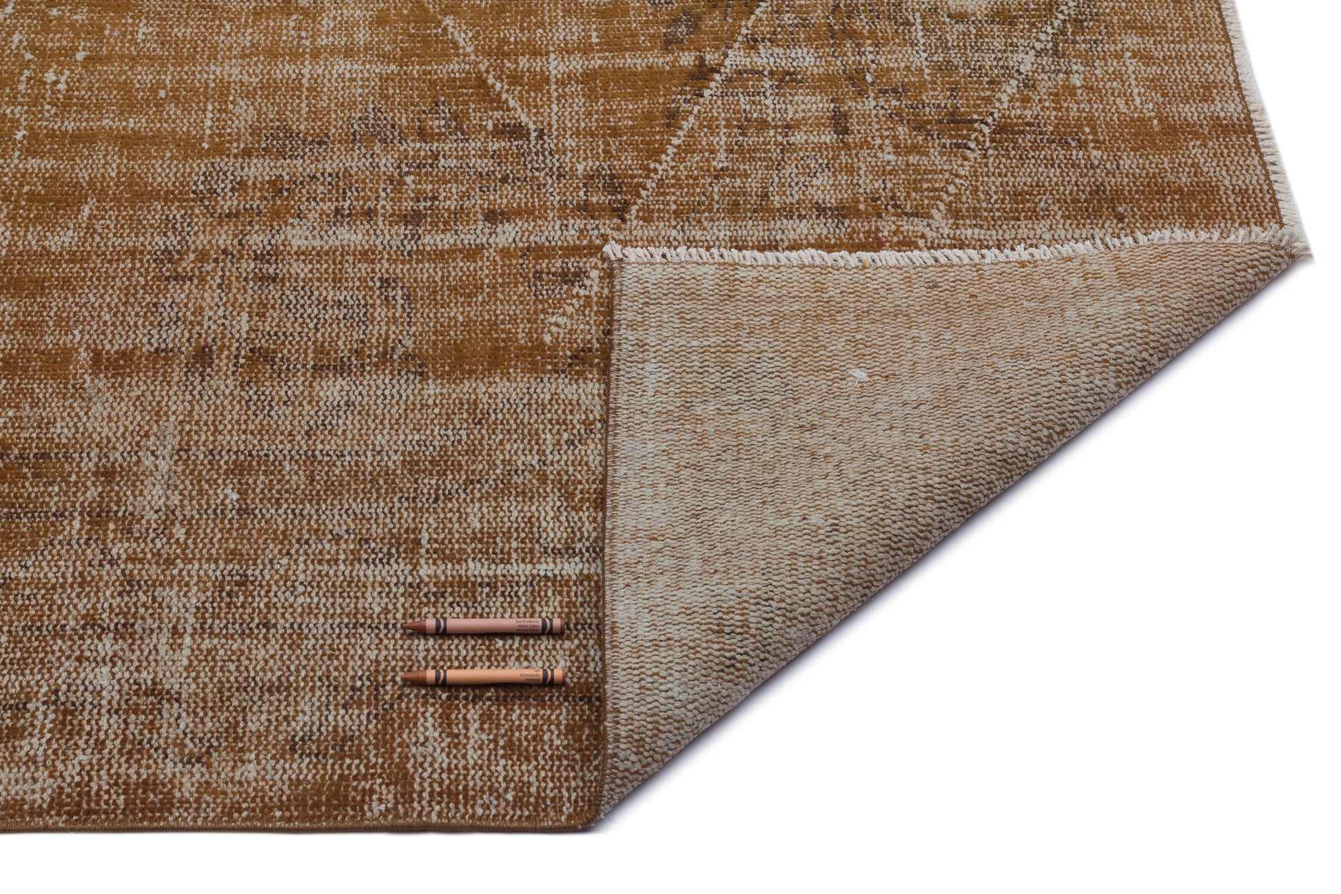 Atina Kahverengi Eskitme Yün El Dokuma Halısı 148 x 250 Apex Unique