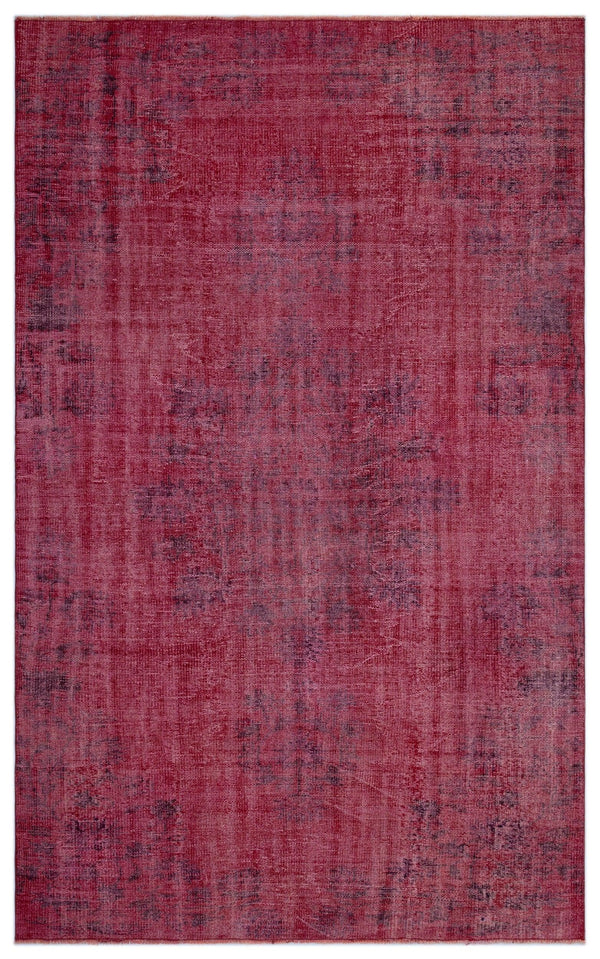 Kırmızı Anadolu Eskitme Modern Yün Halı 173x274 - Özel Seri
