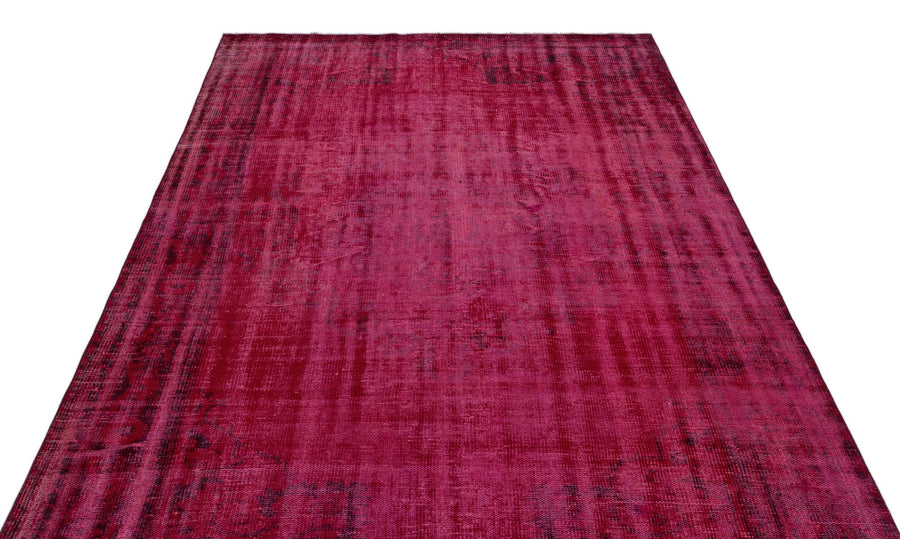 Kırmızı Anadolu Eskitme Geometrik Yün Halı 177x287 - Özel Seri