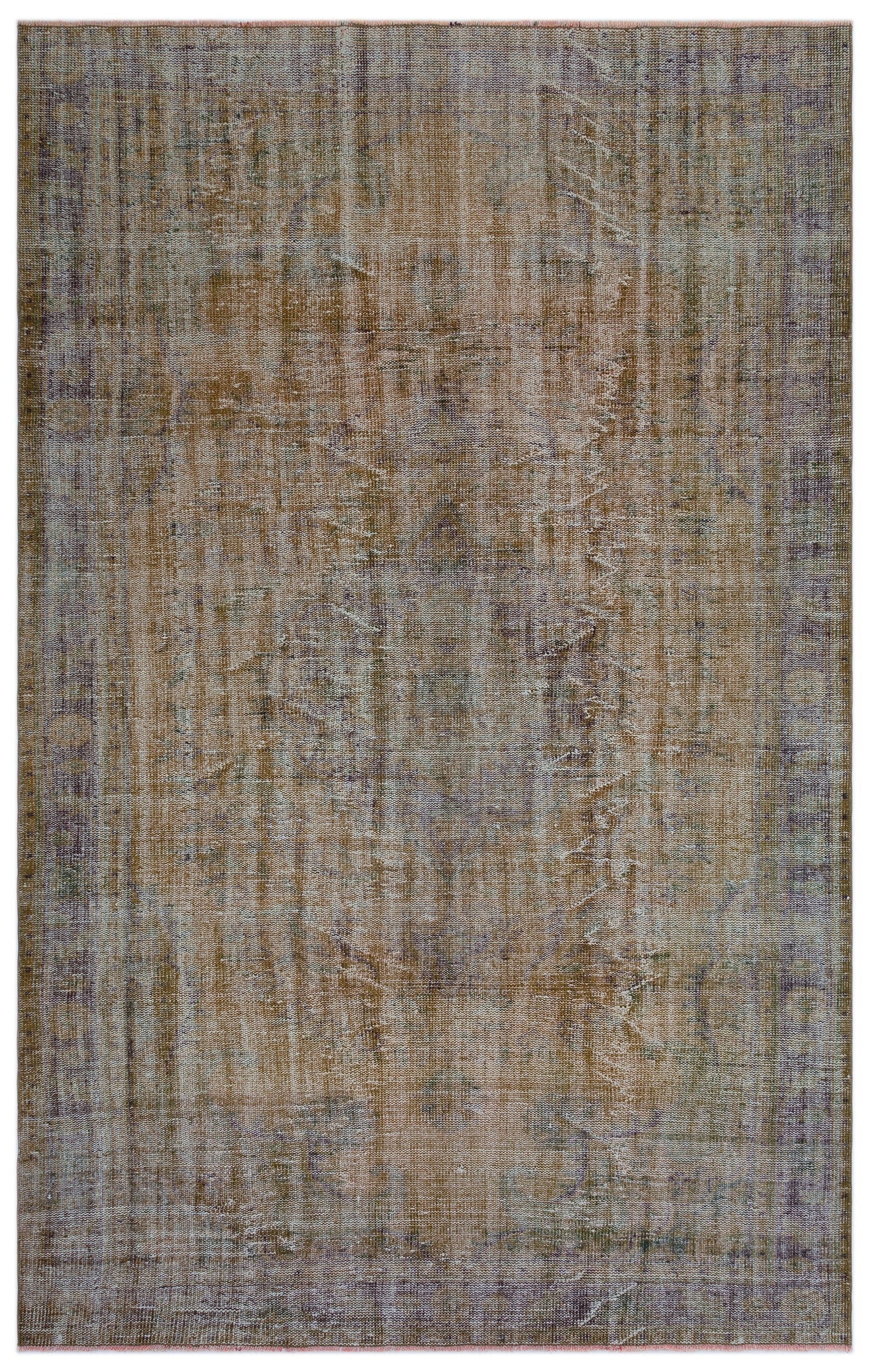 Atina Kahverengi Eskitme Yün El Dokuma Halısı 186 x 294 Apex Unique