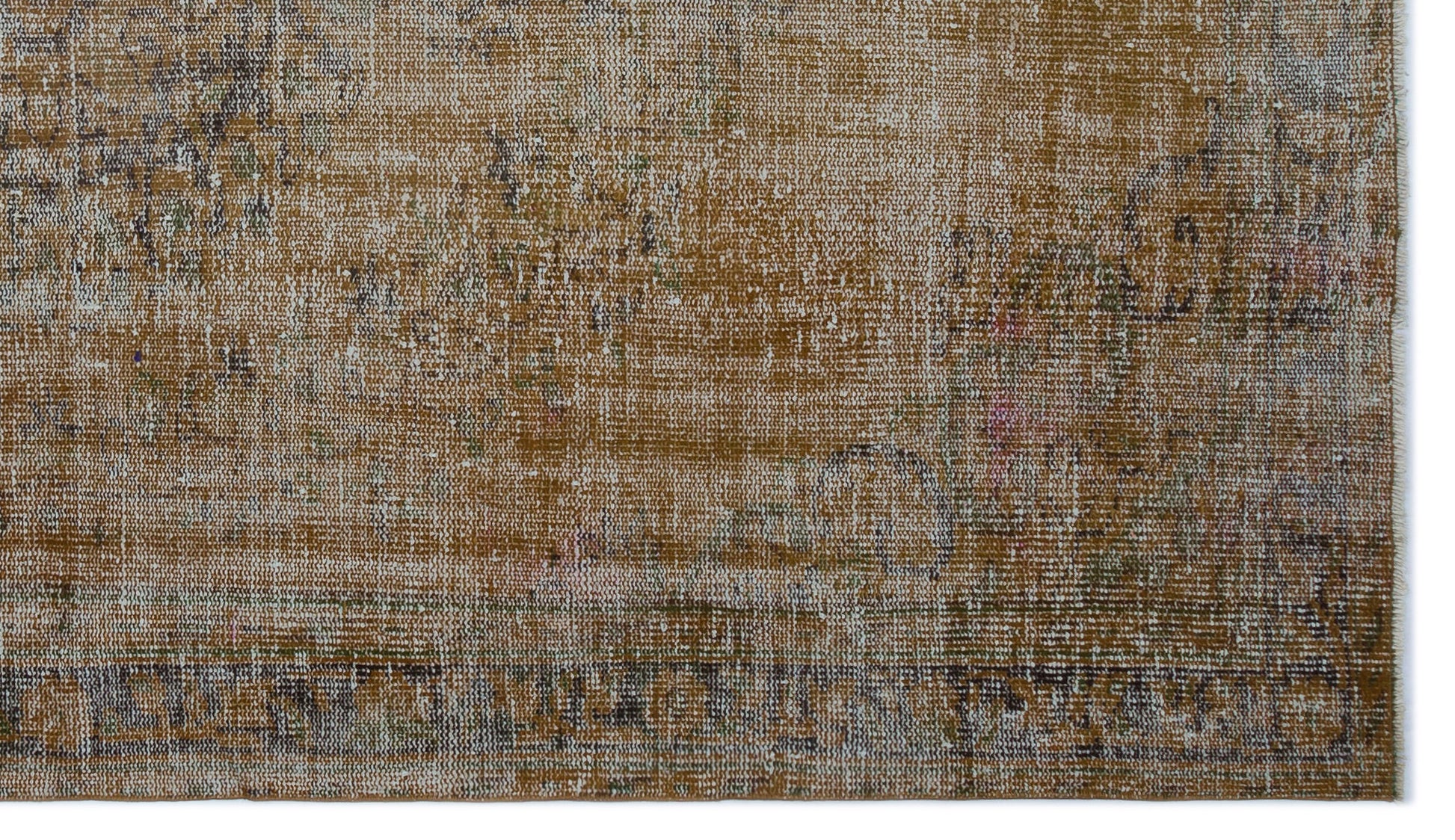 Atina Kahverengi Eskitme Yün El Dokuma Halısı 161 x 277 Apex Unique