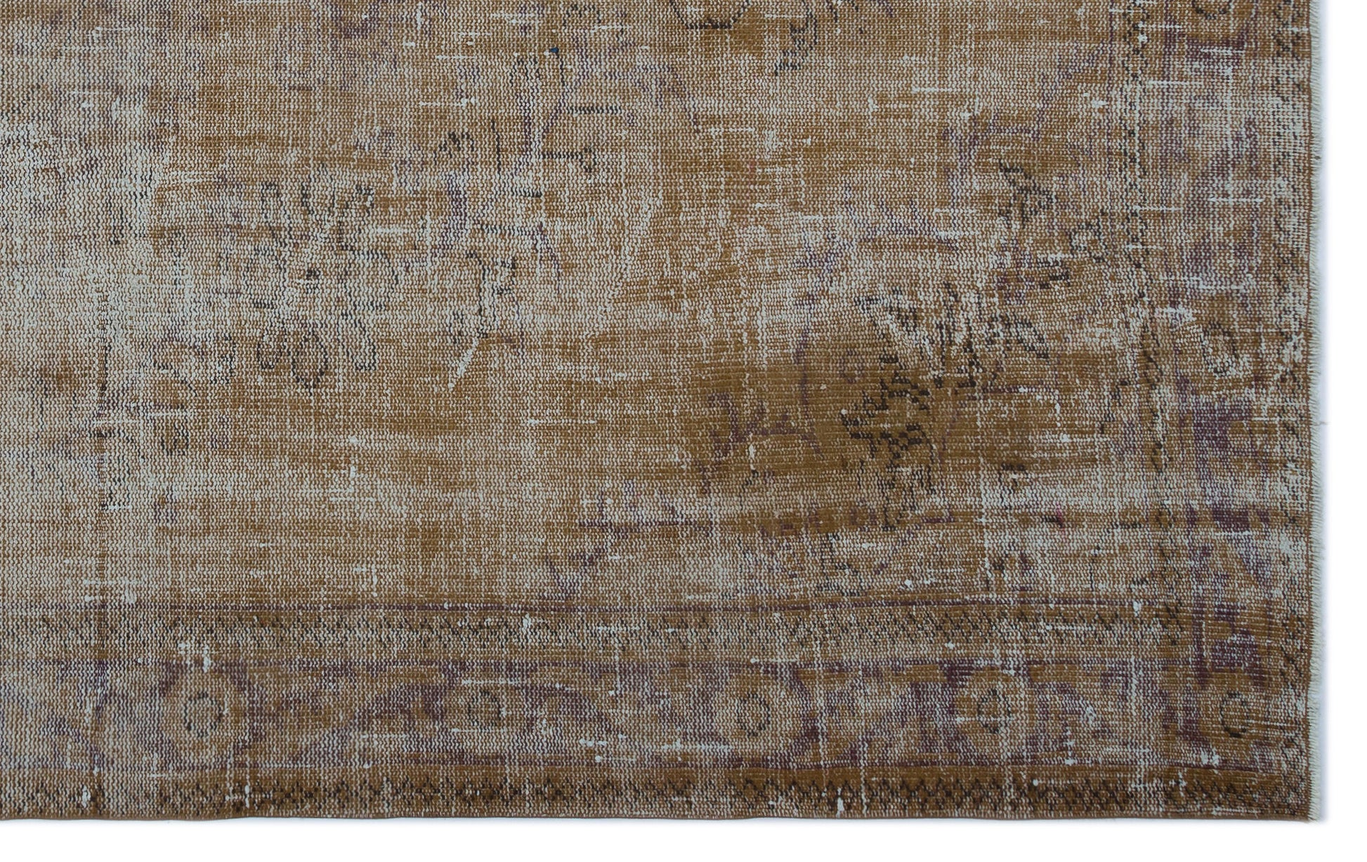 Atina Kahverengi Eskitme Yün El Dokuma Halısı 187 x 298 Apex Unique