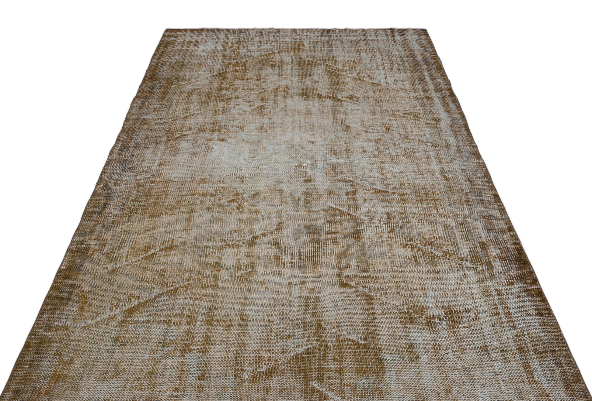 Atina Kahverengi Eskitme Yün El Dokuma Halısı 168 x 305 Apex Unique