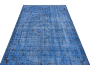 Atina Mavi Eskitme Yün El Dokuma Halısı 138 x 253 Apex Unique