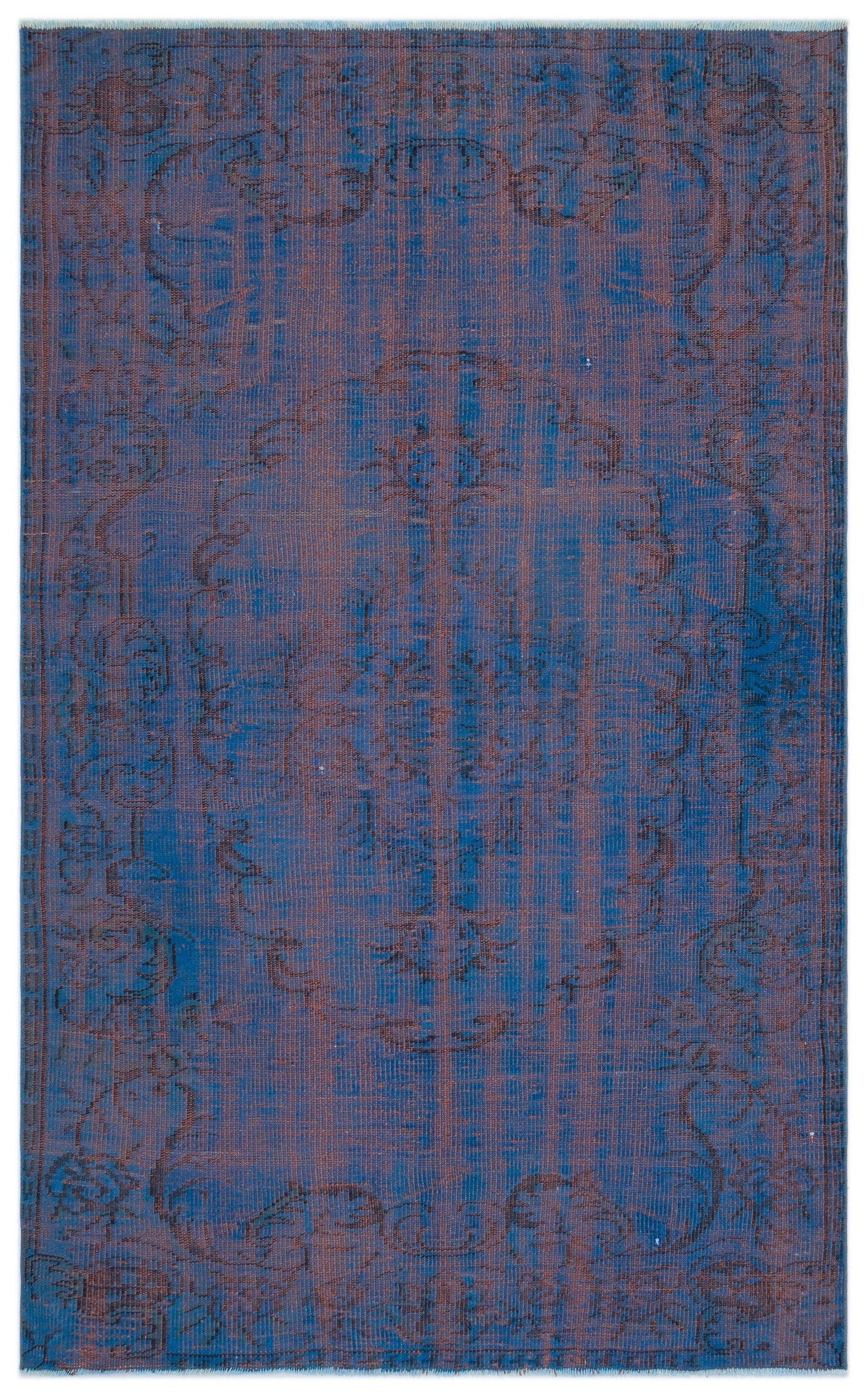 Atina Mavi Eskitme Yün El Dokuma Halısı 149 x 240 Apex Unique