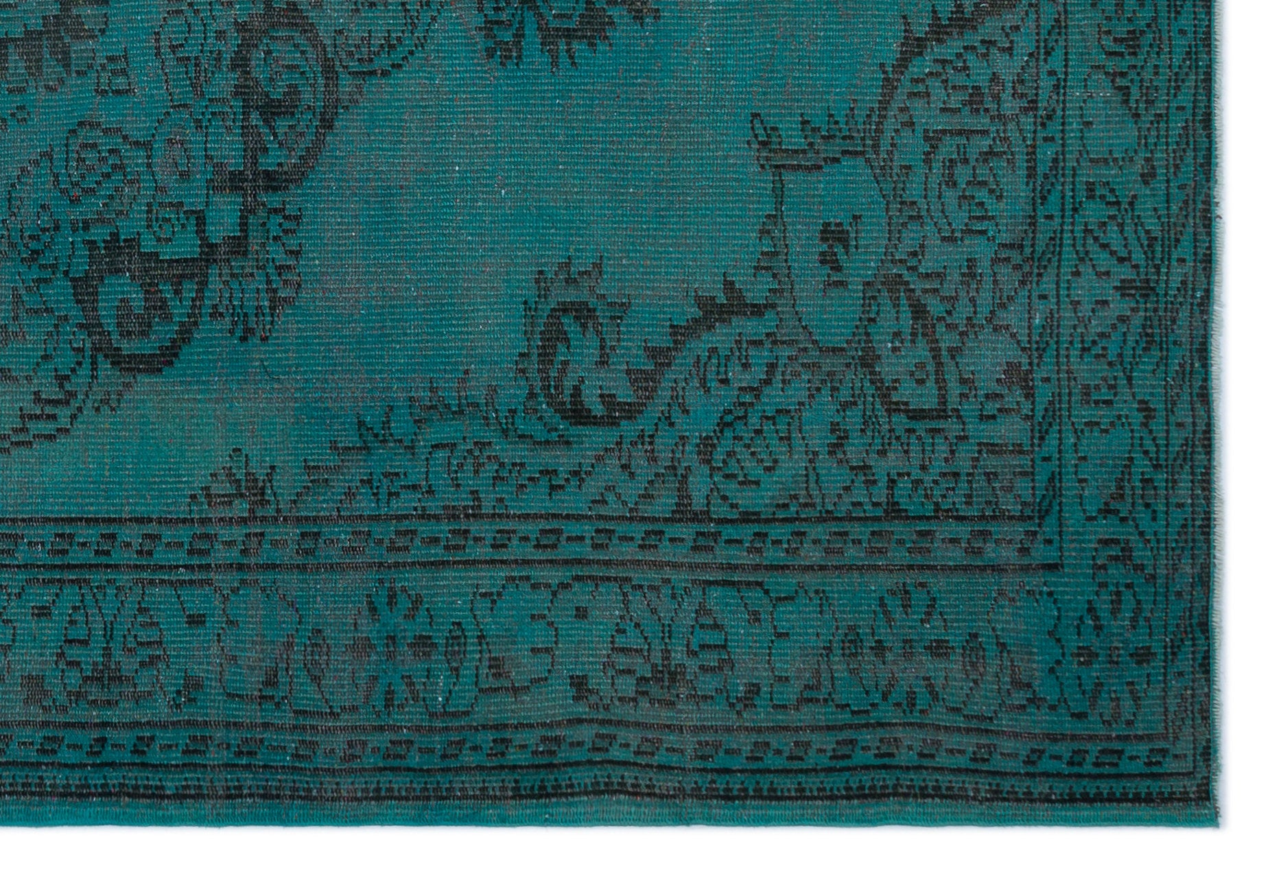 Atina Turkuaz Eskitme Yün El Dokuma Halısı 177 x 261 Apex Unique