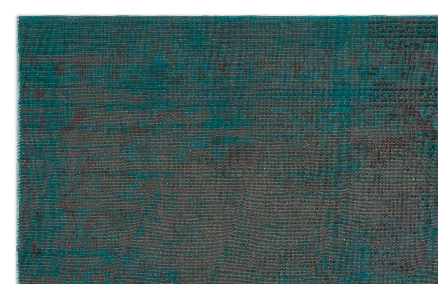 Atina Turkuaz Eskitme Yün El Dokuma Halısı 167 x 263 Apex Unique