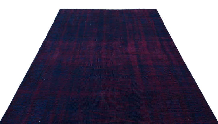 Mavi Anadolu Eskitme Geometrik Yün Halı 180x270 - Özel Seri