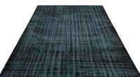 Navy and Blue Abstract Hand-Knotted Wool Rug 192x266 cm (6'4" x 8'9")