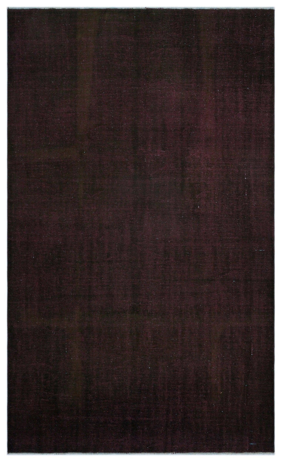 Mor El Dokuma Halı Düz Siyah Detaylı Eskitme Stil 159x275 cm 23947 – Koridor kullanımı