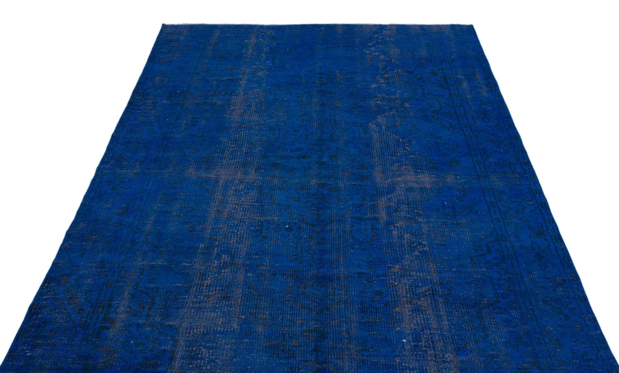 Mavi Anadolu Eskitme Geometrik Yün Halı 170x287 - Özel Seri
