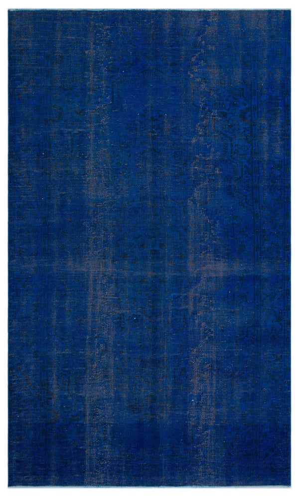 Mavi Anadolu Eskitme Geometrik Yün Halı 170x287 - Özel Seri